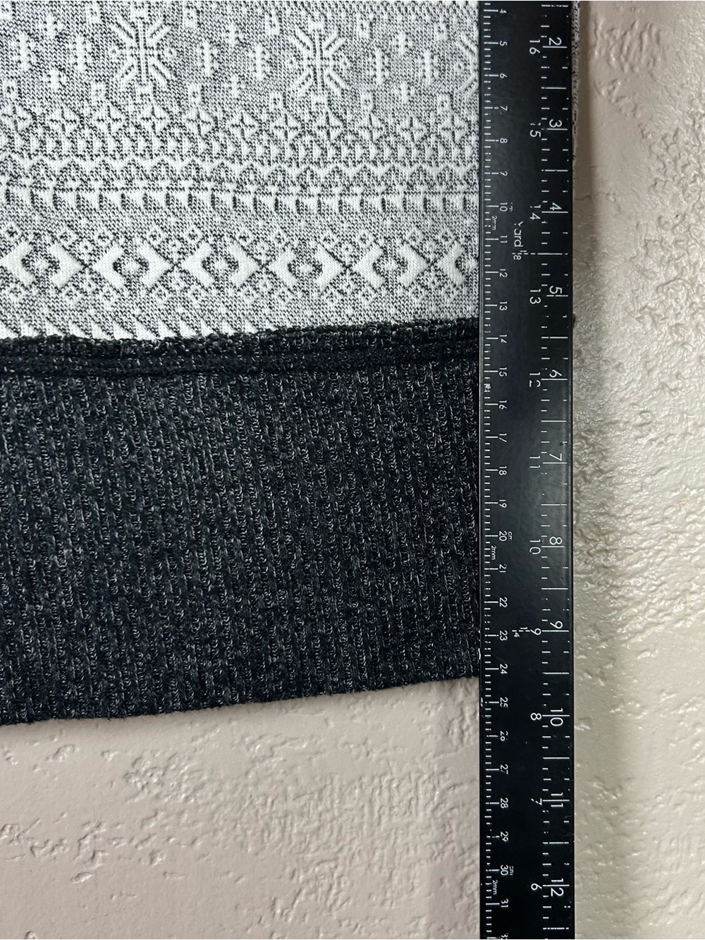 We The Free Gray Patterned Cowlneck Sweater with Dark Hem - Picture 5 of 14